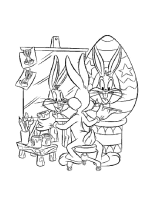 A coloring page of looney tunes
